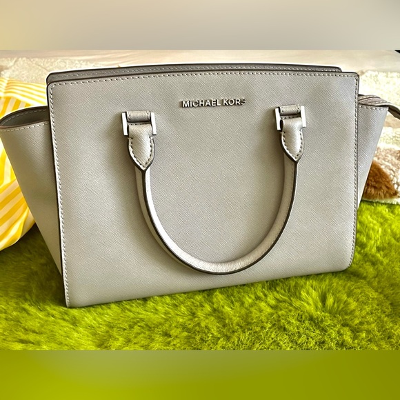 UNUSED MICHAEL Michael Kors Gray Medium Selma Saffiano Leather - Picture 2 of 16